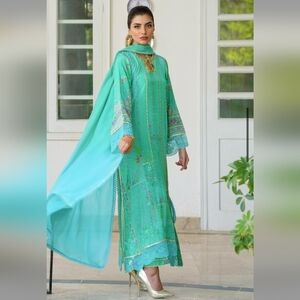 Ansab Jahangir 2 PC medium size dress shirt and duppatta
